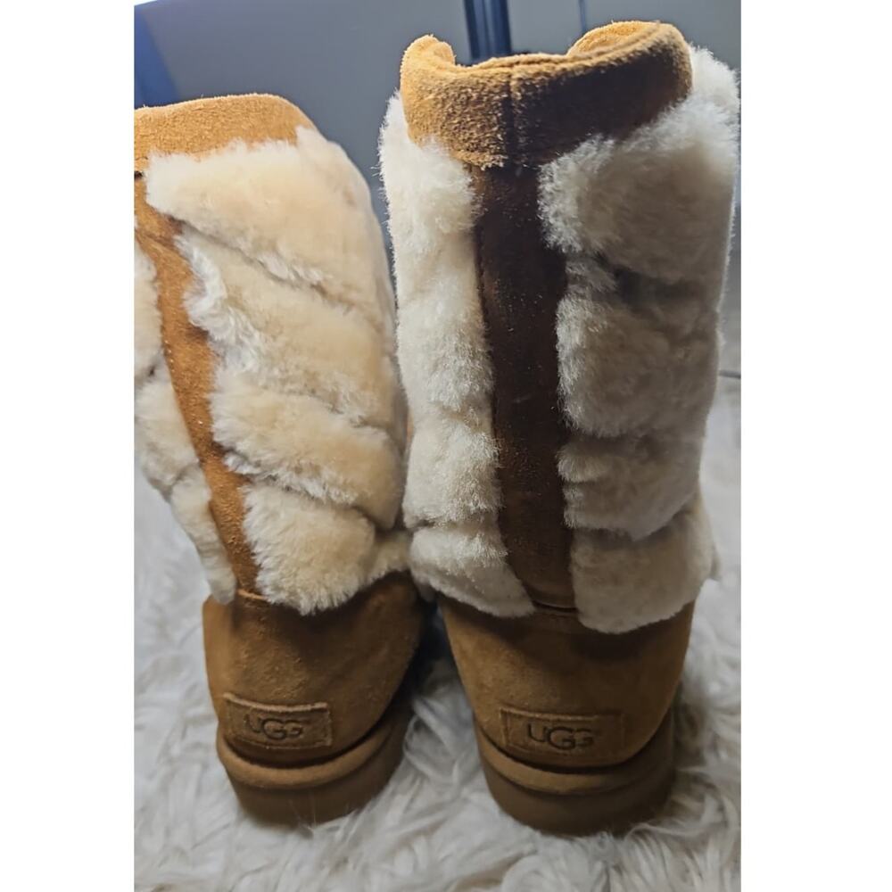 UGG Tania Sheepskin Boots Tan Genuine Sheepskin Fur Uppe - Picture 4 of 6